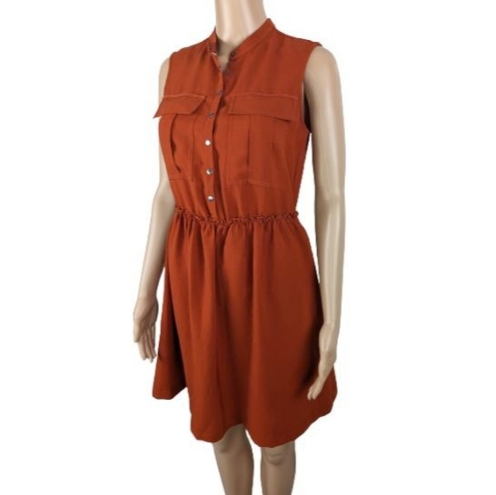 Burberry Brit Arabelle Burnt Orange Dress 4 - Picture 5 of 10